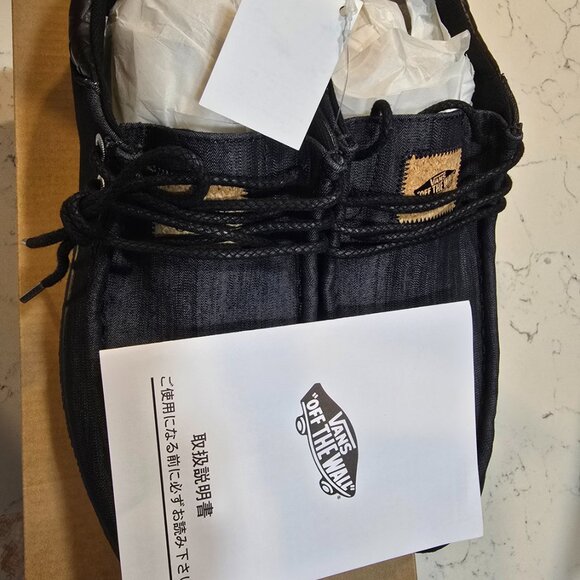 Vans Forager Low Cut Black Denim Black V3780 Men's Size 10 LOAFER BOAT SHOE NEW - Picture 8 of 13